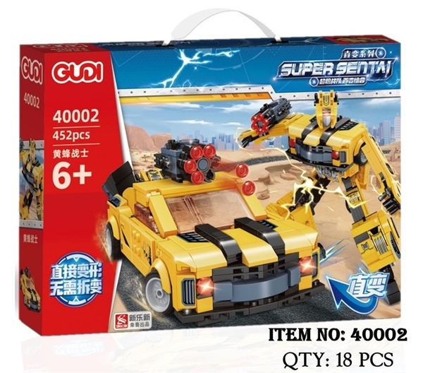 40002 HỘP LOGO RÁP ROBO BIẾN HÌNH XE 452 MIẾNG