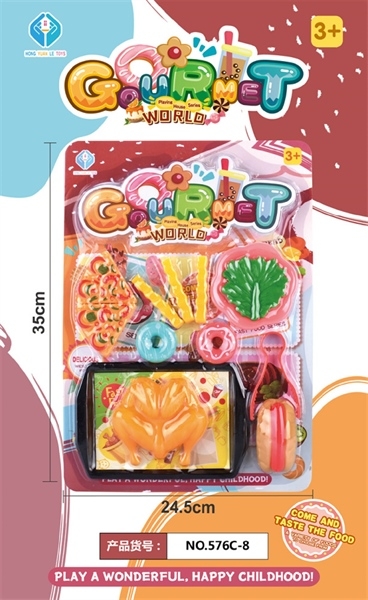 576C-8 VỈ BẾP BÁNH PIZZA + GÀ + KHOAI TÂY + DONUT