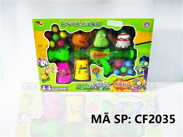CF2035 HỘP CÂY THỤT BANH HOA QUẢ BẮN ZOMBIES 12 TRÁI