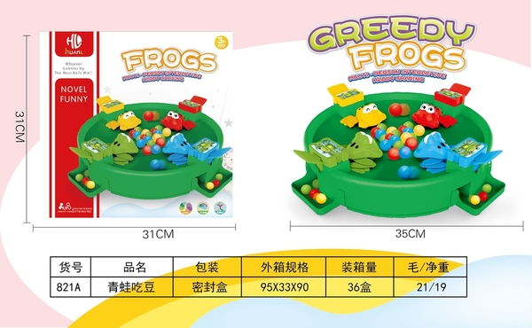 821A  HỘP TRÒ CHƠI ẾCH 4C ĂN KẸO