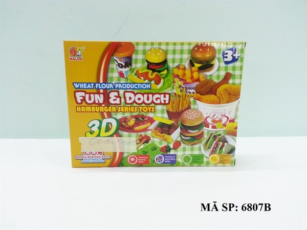 6807B HỘP ĐẤT SÉT LÀM BÁNH MÌ HAMBURGER