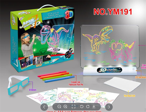 YM191 HỘP BẢNG XÓA VẼ 3D MA THUẬT