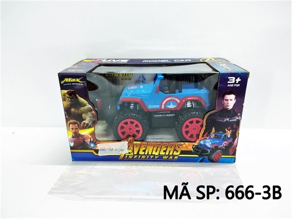 666-3B HỘP XE ĐỊA HÌNH CAPTAIN ĐIỀU KHIỂN 7 ĐỘNG TÁC, KHÔNG SẠC, TL 1:18 666-