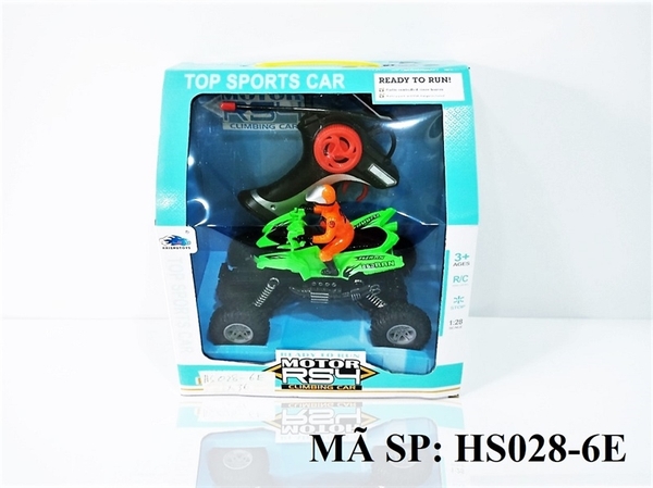 HS028-6E HỘP XE MOTO ĐỊA HÌNH ĐIỀU KHIỂN 7 ĐỘNG TÁC, CÓ SẠC, CÓ NGƯỜI, TAY CẦM CẦN GẠT, TL 1:18