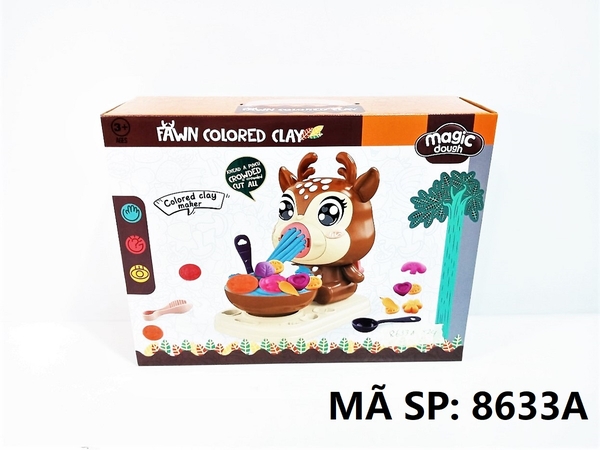 8633A  HỘP ĐẤT SÉT LÀM MÌ + MÁY LÀM MÌ HƯƠU + 10 TÚI   Fawn Colored Clay