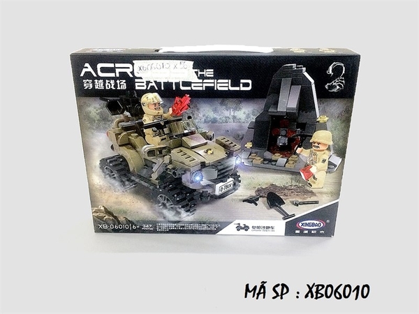XB06010 HỘP LOGO RÁP XE TĂNG QUÂN SỰ 350 MIẾNG Across the Battlefield