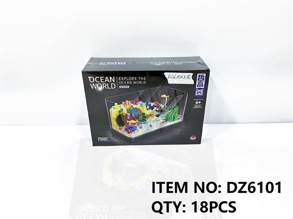 DZ6101 HỘP LOGO RÁP BỂ CÁ KHÁM PHÁ ĐẠI DƯƠNG 559 MIẾNG ZHE GAO Ocean World