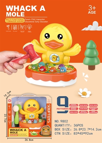 9802 HỘP ĐẬP CHUỘT VỊT PIN 7C + 1C BÚA