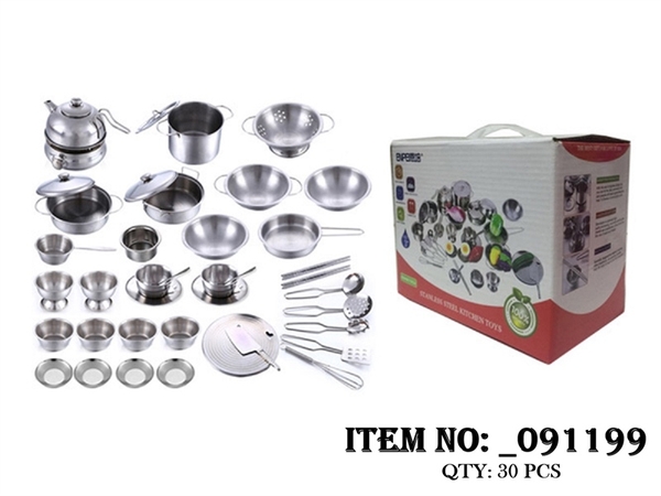 _091199 HỘP BẾP INOX (3 NỒI, 1 ẤM NƯỚC, DAO, THỚT)