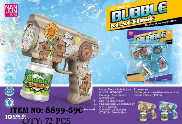 8899-59C  VỈ CÂY PHUN XÀ BÔNG PIN CHUỘT LANG NƯỚC 10 TIA