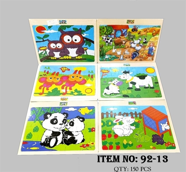 92-13 BẢNG GỖ XẾP HÌNH THÚ ĐỦ MẪU