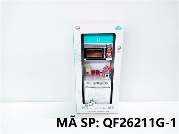 QF26211G-1 HỘP NHÀ BẾP PIN TỦ BẾP LÒ NƯỚNG 1 NGĂN Play At Home (XANH)