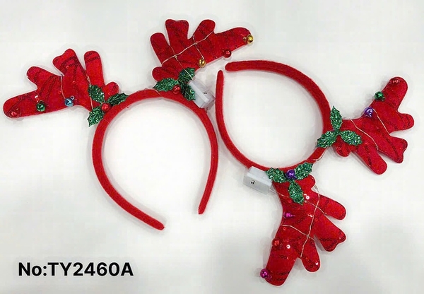 TY2460A  TÚI 2C CÀI TÓC NOEL SỪNG TUẦN LỘC CHUÔNG ĐÈN