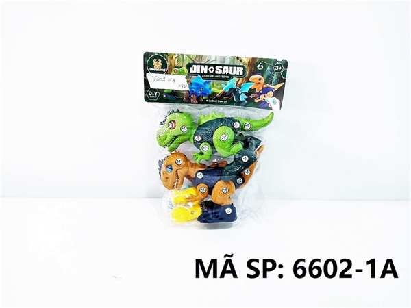 6602-1A TÚI KHỦNG LONG RÁP 2C + ỐC VÍT (PVC) Dinosaur
