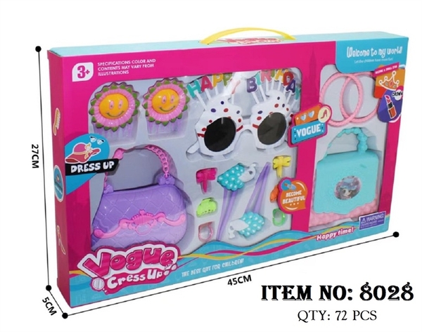 8028 HỘP TRANG ĐIỂM TÚI XÁCH, MẮT KIẾNG, KẸP, VÒNG