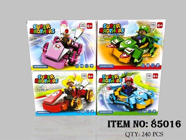 85016 HỘP LOGO RÁP XE ĐUA MARIO ĐỦ MẪU