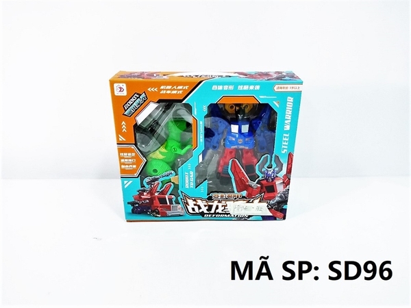 SD96 HỘP RÁP ROBO BIẾN HÌNH XE + 1C KHỦNG LONG RÁP Steel Warrior SD-96