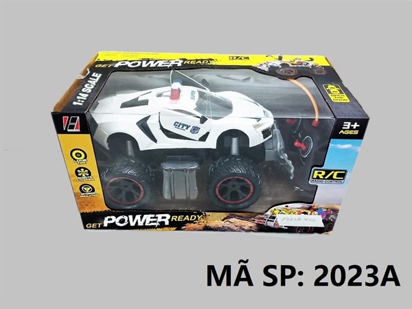 2023A HỘP XE HƠI FERRARI CẢNH SÁT MỞ CỬA ĐỊA HÌNH ĐIỀU KHIỂN 7 ĐỘNG TÁC, KHÔNG SẠC, TL1:14 2023A, 2023B, 2023C, 2024C