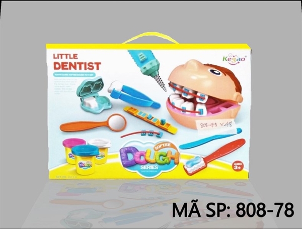 808-78 HỘP ĐẤT SÉT LÀM RĂNG 4 HŨ Little Dentist