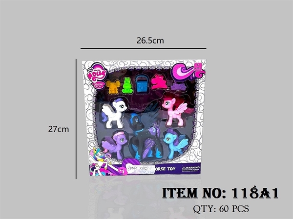 118A1 HỘP NGỰA PONY TÓC DÀI CÁNH 5C + TÚI XÁCH, NHẪN