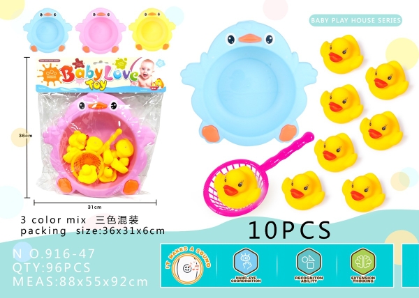 916-47  TÚI THAU CHIM CÁNH CỤT + 8C CHÍT VỊT + VỢT