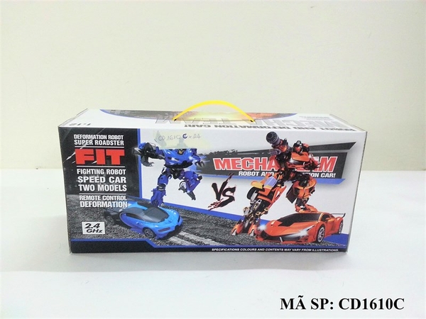 CD1610C HỘP XE HƠI BUGATTI ĐK CÓ SẠC BIẾN HÌNH ROBO 1:12