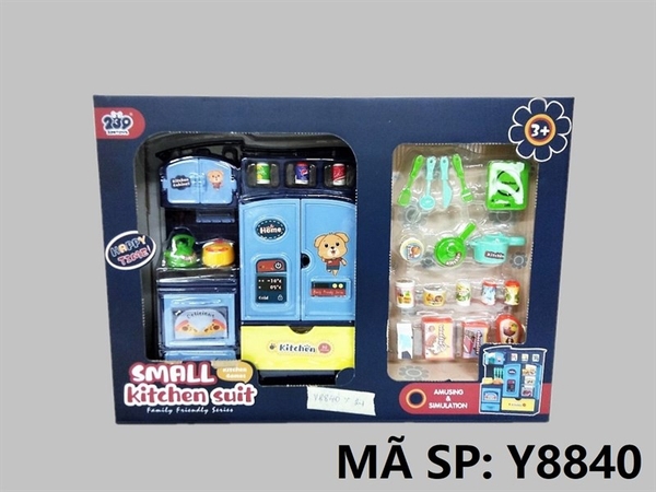 Y8840 HỘP NHÀ BẾP TỦ LẠNH, TỦ BẾP + NỒI, CHẢO, THỨC ĂN Small Kitchen Suit