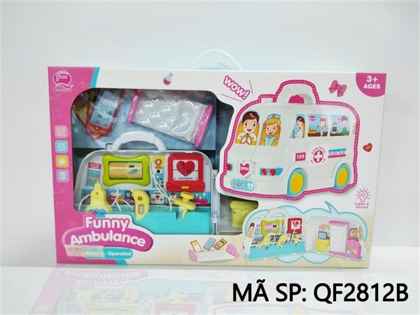 QF2812B HỘP XE CỨU THƯƠNG PIN NỘI THẤT BÁC SĨ NHIỆT KẾ, ỐNG TIÊM ĐÈN