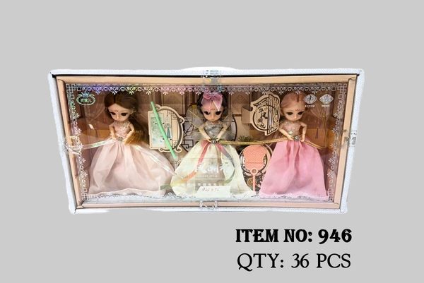 946  HỘP BABY 3C KHỚP, MẮT THỦY TINH + LƯỢC