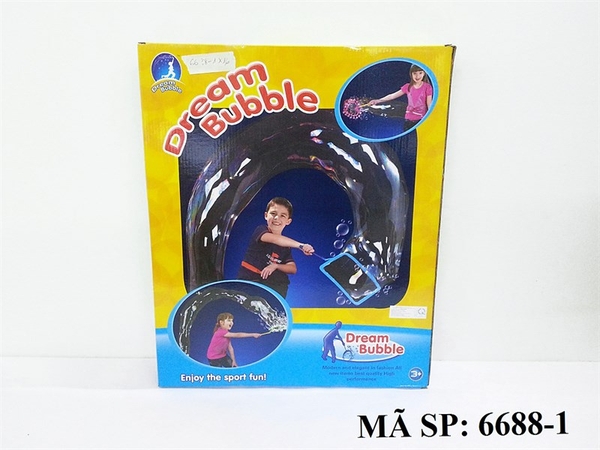 MC6688-1 HỘP THỔI XÀ BÔNG + VỢT VUÔNG DREAM BUBBLE