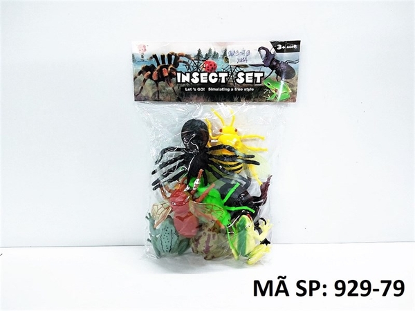 929-79 TÚI THÚ CÔN TRÙNG 8C (NHỆN, ONG, CÀO CÀO, ẾCH, CÓC, BỌ HUNG) (PVC) 929-