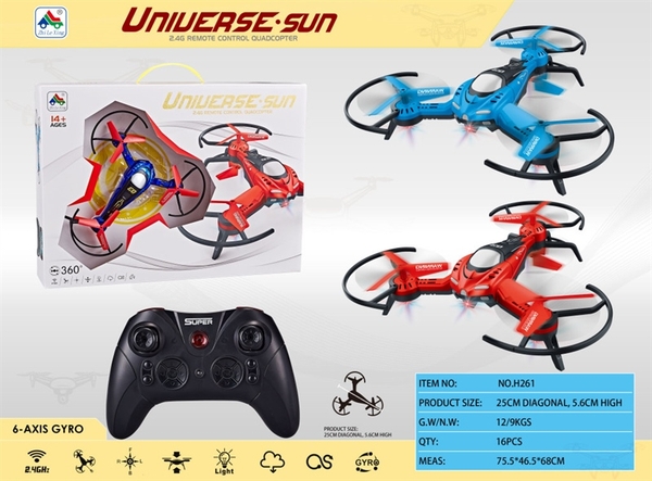 H261 HỘP MÁY BAY DRONE ĐIỀU KHIỂN TRÊN KHÔNG 3 CÁNH QUẠT, CÓ SẠC USB
