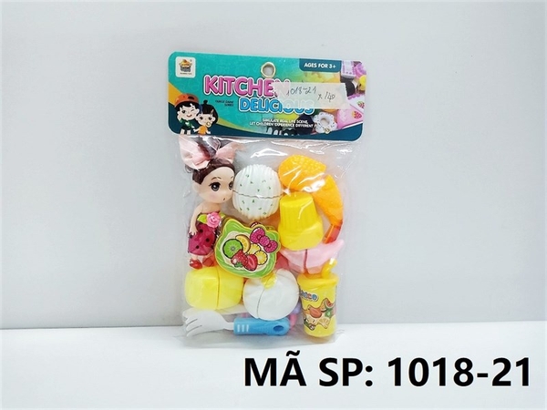 1018-21 TÚI BẾP DÍNH BÁNH DIMSUM, 1C BÉ CHIBI (PVC) Kitchen Delicious