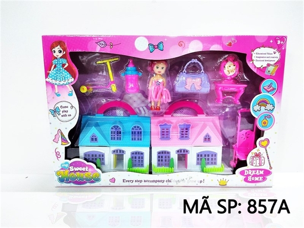 857A HỘP NỘI THẤT NHÀ + 1C BABY, BÌNH SỮA, TÚI XÁCH, BÀN TRANG ĐIỂM, XE ĐẨY (Sweet House)