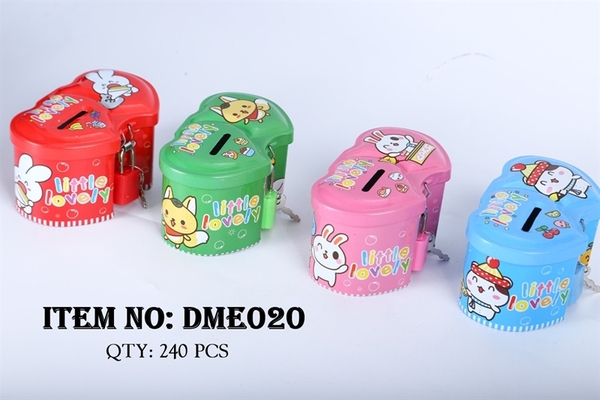 DME020 TÚI HỘP ĐỰNG TIỀN BẰNG SẮT CÓ KHÓA TRÁI TIM