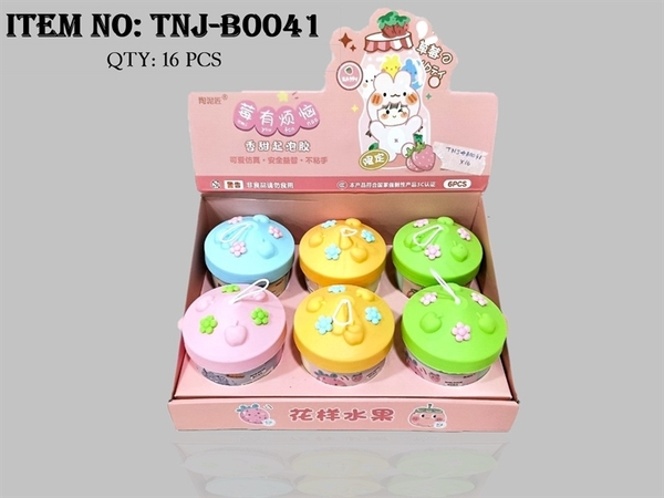 TNJ-B0041 HỘP 6 HỦ SLIME HẠT XỐP HOA