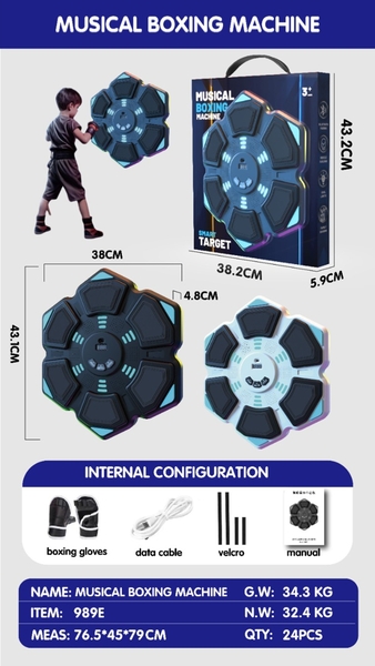 989E  HỘP ĐẤM BỐC BOXING PIN + SẠC USB