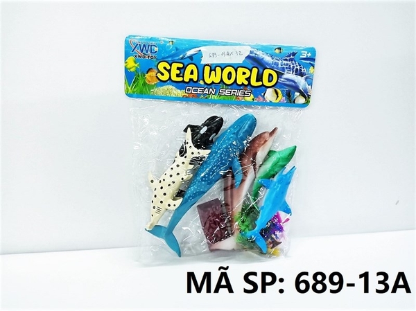 689-13A TÚI THÚ BIỂN 6C (CÁ HEO, CÁP MẬP) (PVC) Sea World