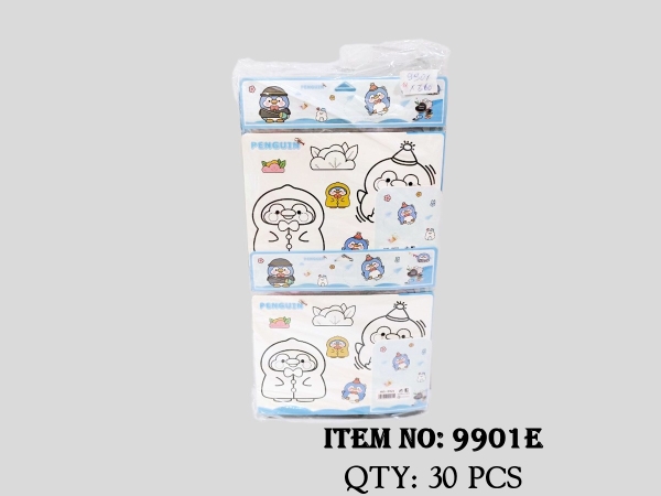 9901E  BỊCH 12 TÚI TRANH TÔ MÀU NƯỚC