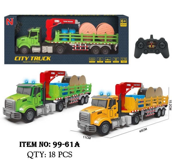 99-61A  HỘP XE CONTAINER CẦN CẨU ĐIỀU KHIỂN 7 ĐỘNG TÁC CHỞ 2 CUỘN DÂY CÁP + 4 THÙNG, CÓ SẠC