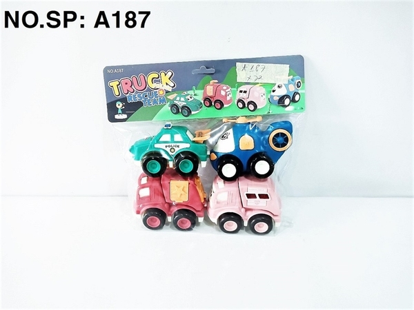 A187 TÚI XE CAR TRỚN 4C ĐỦ MẪU TRUCK RESCUE TEAM (PVC)