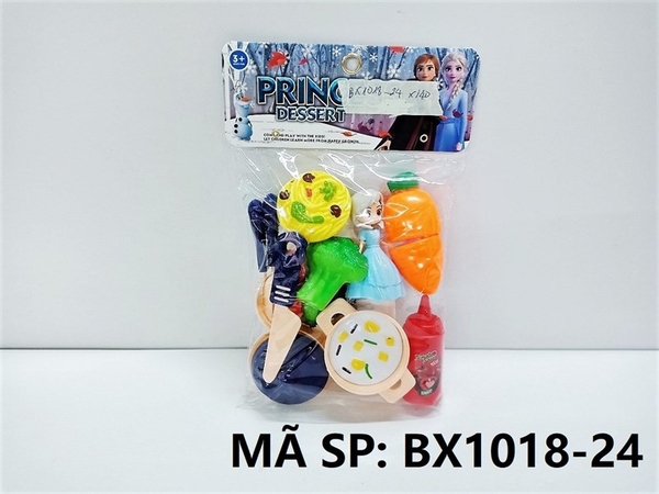 BX1018-24 TÚI BẾP DÍNH RAU CỦ, MÌ, NỒI, CHẢO, 1C BABY NGƯỜI TUYẾT (PVC) Princess Dessert
