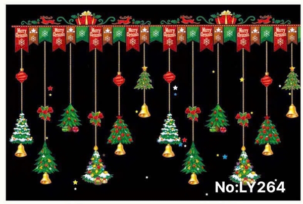 LY264 CUỘN GIẤY DÁN CỬA NOEL