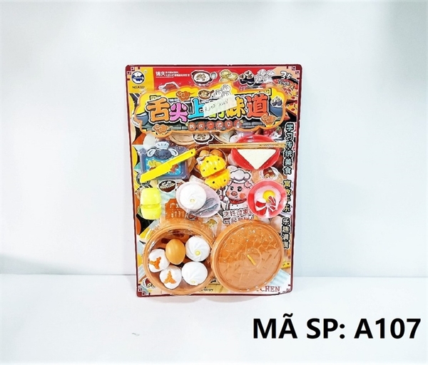 A107 VỈ BẾP DIMSUM XỬNG BÁNH BAO, TRỨNG, TÔM, BÁNH KẸP + KẸP GẮP, DAO, THỚT, ĐŨA