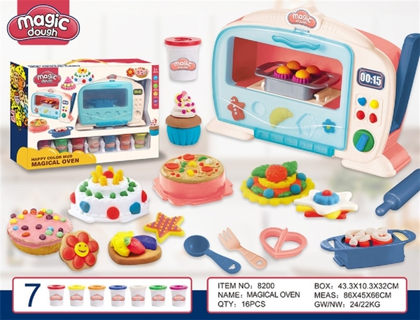 8200 HỘP ĐẤT SÉT LÀM BÁNH + LÒ NƯỚNG + KHUÔN 7 HŨ