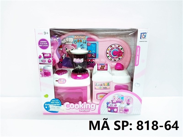 818-64 HỘP NHÀ BẾP MÁY XAY SINH TỐ PIN + VÒI RỬA CHÉN + ĐỒNG HỒ Cooking