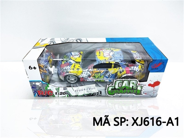 XJ616-A1 HỘP XE HƠI ĐK 7 Đ.TÁC, KHÔNG SẠC TL 1:20 (Car Graffiti Model) XJ612-, XJ616-, XJ617-