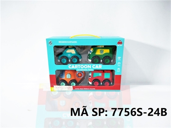 7756S-24B HỘP XE CAR TRỚN 4C ĐỦ MẪU (HƠI, TRỰC THĂNG, CỨU HỎA, CS) Cartoon Car 7756S-20B, 7756S-21B, 7756S-22B, 7756S-23B