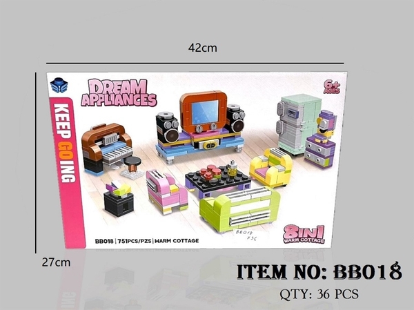 BB018 HỘP LOGO RÁP NỘI THẤT PHÒNG KHÁCH 8 IN 1 751 MIẾNG