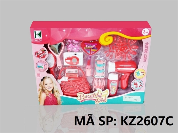 KZ2607C HỘP TRANG ĐIỂM TÚI XÁCH, MÁY SẤY, MÁY CHỤP HÌNH, GƯƠNG, LƯỢC, KẸP, MÓNG TAY